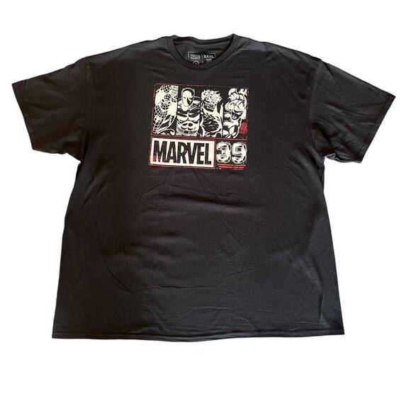 MARVEL AVENGERS 39 Graphic T SHIRT Mens 3XL Womens Black TEE 100% Cotton Pull On - Picture 1 of 6